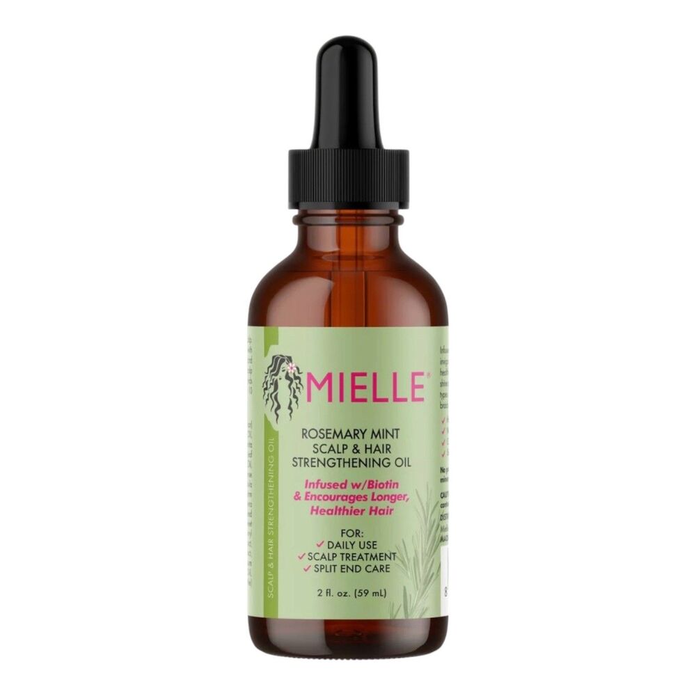 Mielle Rosemary Mint Hair Growth Oil 2oz Scalp Treatment for Stronger Hair